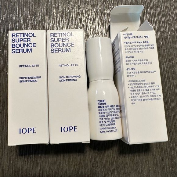 [IOPE] Retinol Super Bounce Serum 10ml X 3 Pcs = 30ml Korea Cosmetic - Picture 1 of 8